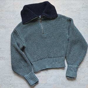 Athleta Alder Sweater Sweater Deep Ocean Teal Heavyweight Medium